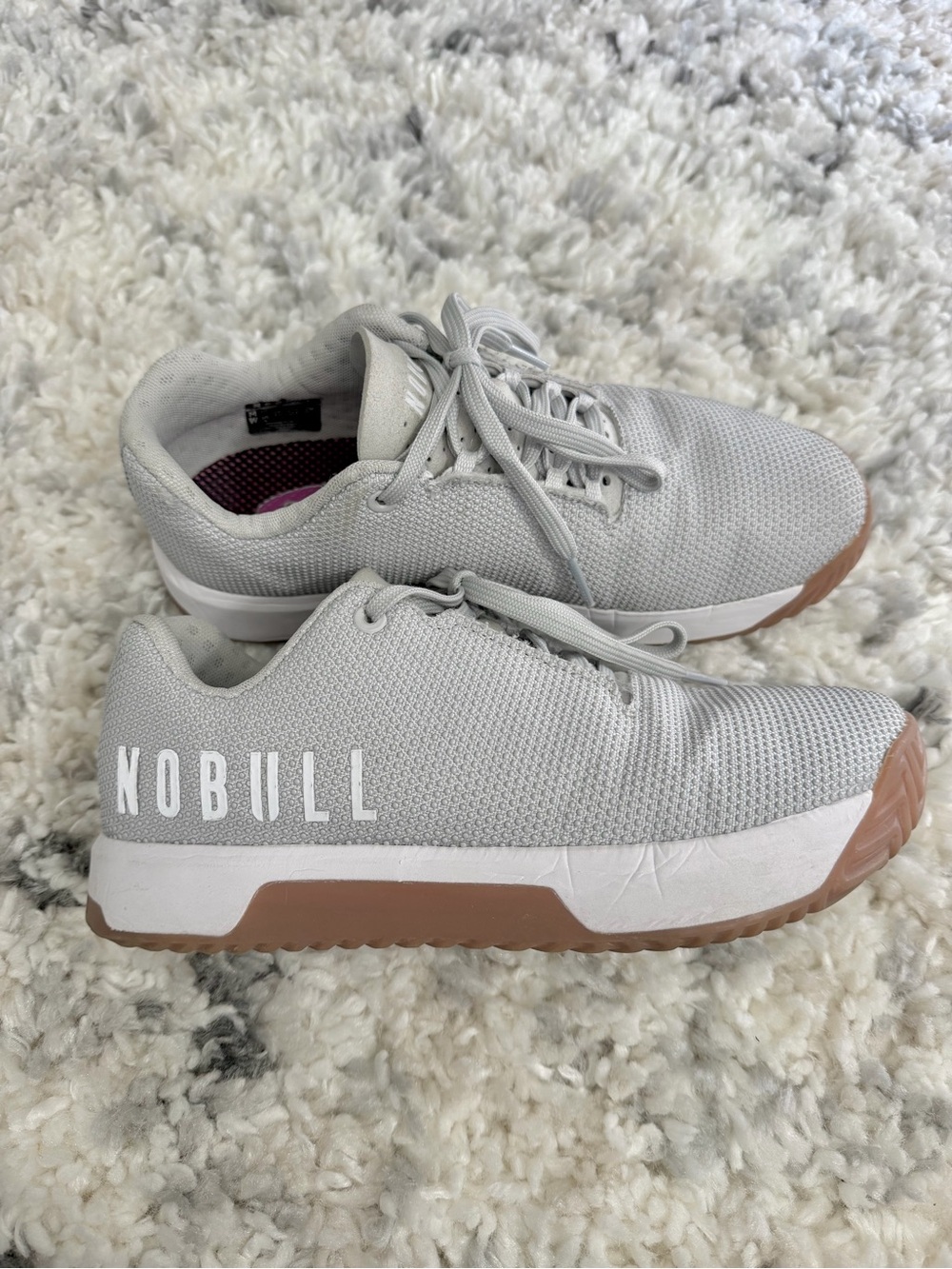 Nobull Women's Trainer Gray & White Athletic Shoes US 9